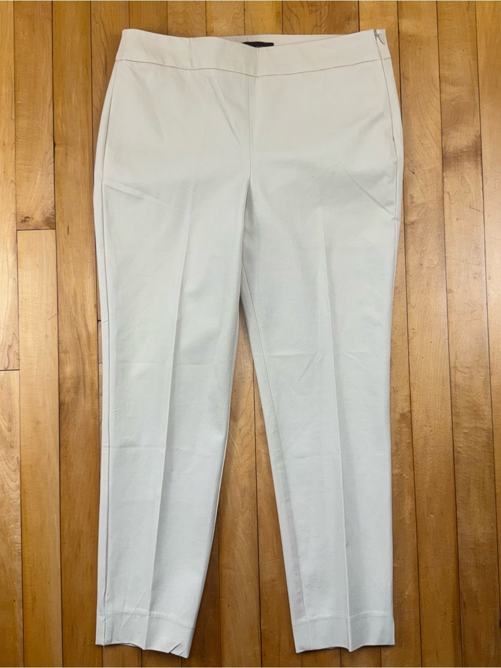 Talbots Chatham Ankle Pants Womens 8P Petite Beige Stretch Career Office Ankle